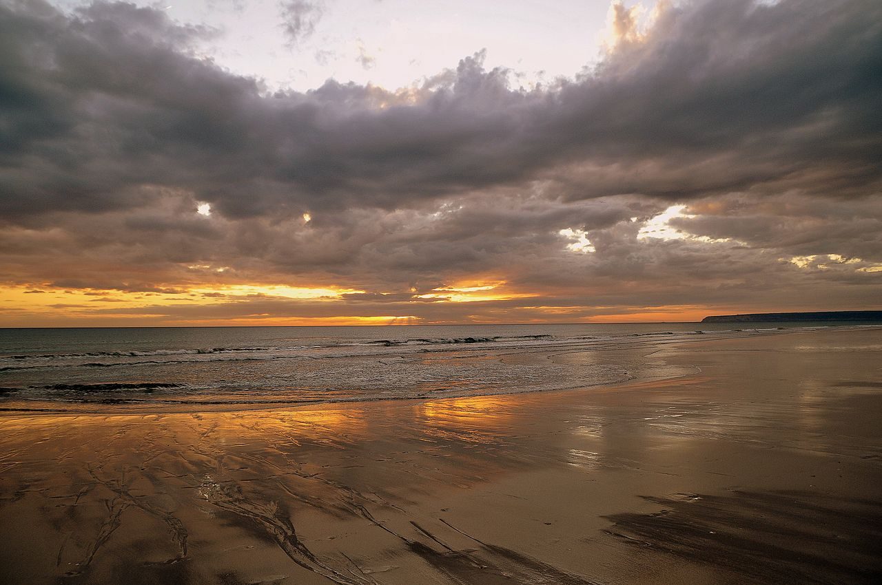 Sunset over the beach of Zahara de los Atunes, Cádiz